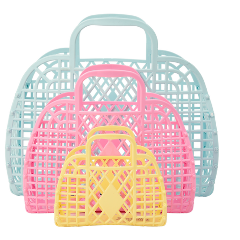 Sunjellies Retro Basket Small Yellow