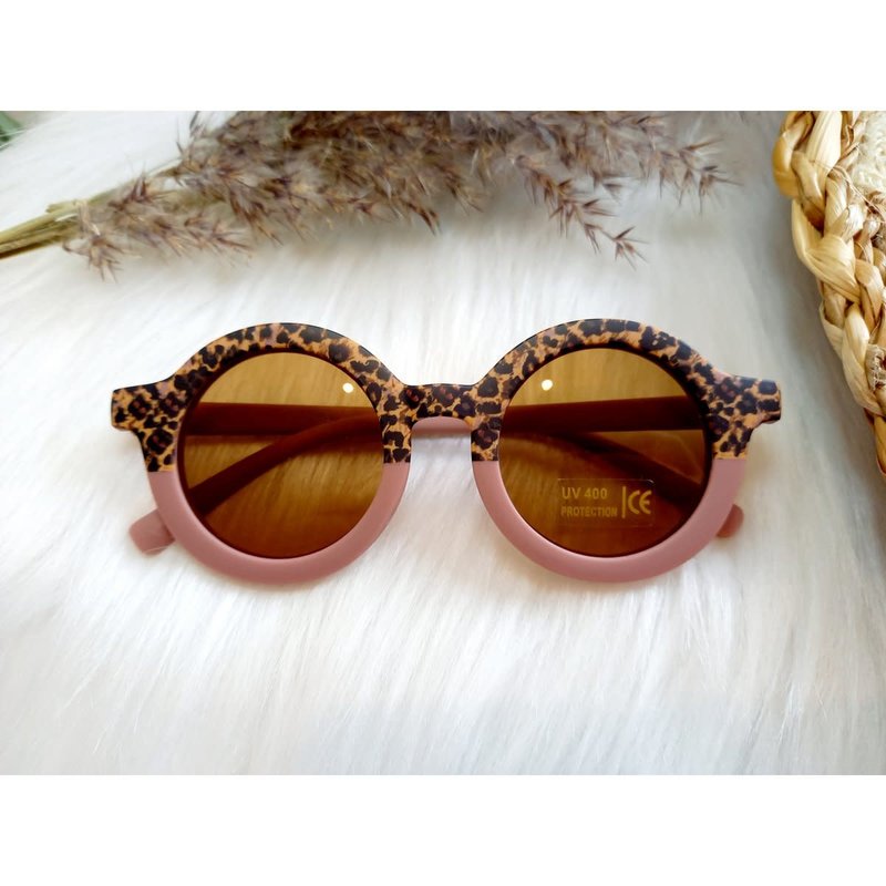Zonnebril retro kids Woodchuck/leopard