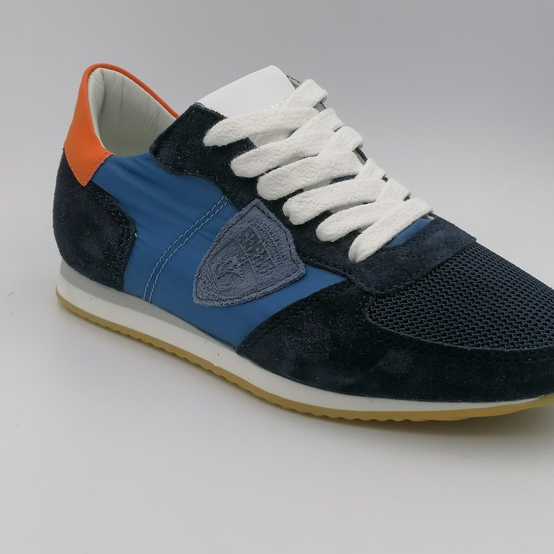 Sneaker blauw oranje