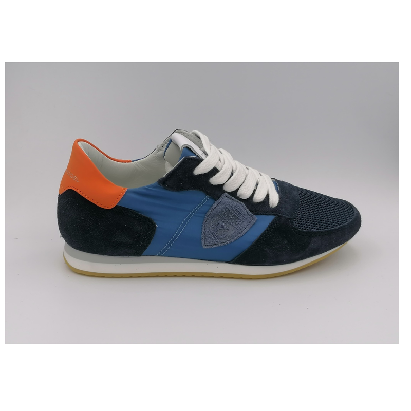 Sneaker blauw oranje