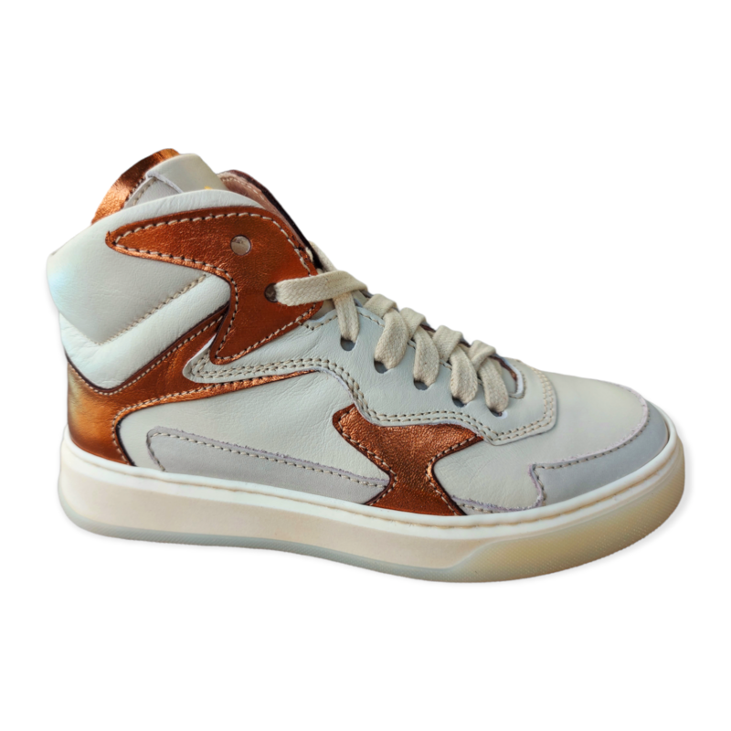 Sneaker vitello SV bianco sporco bronz