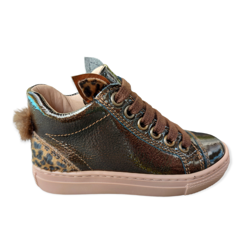 Sneaker vernice naplak NAF castagna 22232036