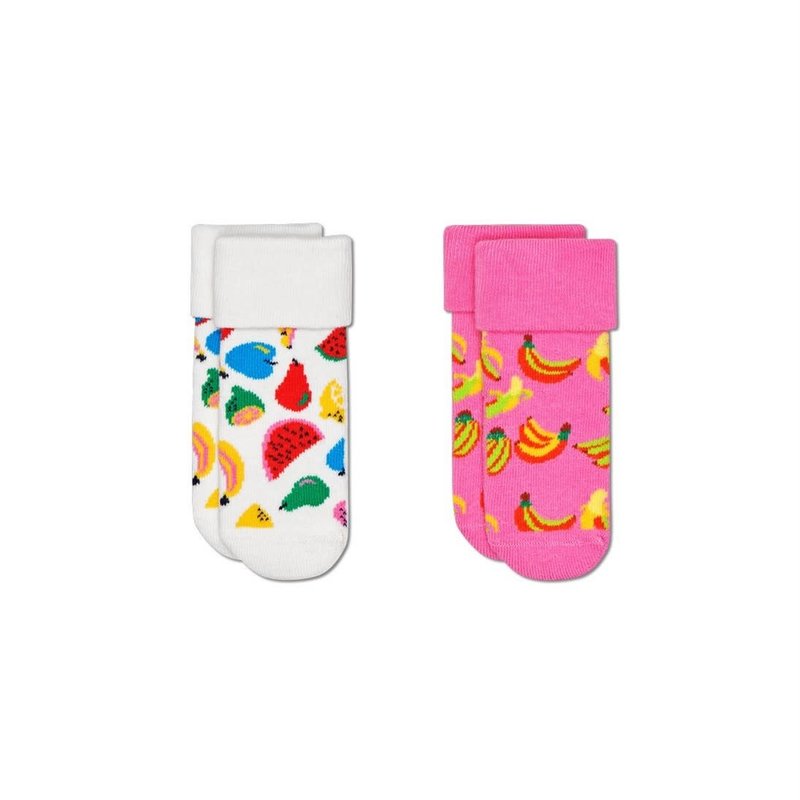 Happy socks 2-Pack Kids Fruit Terry Socks 0-6 maanden