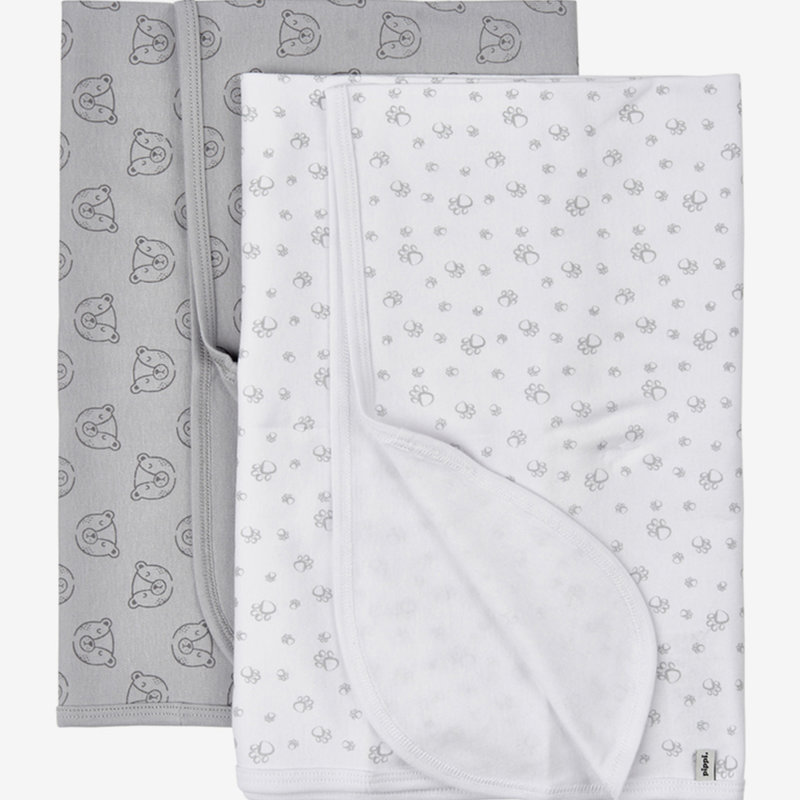 Pippi - Babydeken -AOP (2-Pack) grijs