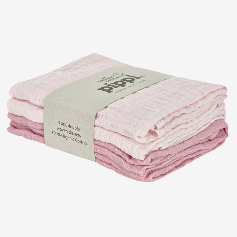 Pippi - Biologische Katoenen Mousseline (4-Pack) Kleur: 520 - Krimpen Violet