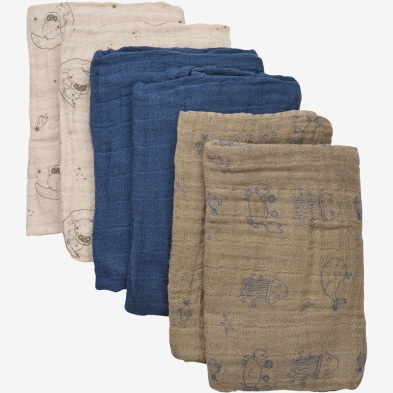 Pippi - Biologische Doek Mousseline (6-Pack) Kleur: 397 - Rotan