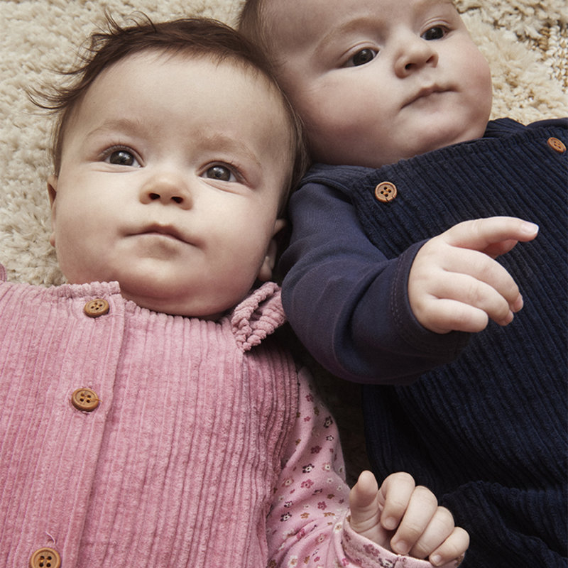 Set salopette + shirt roze