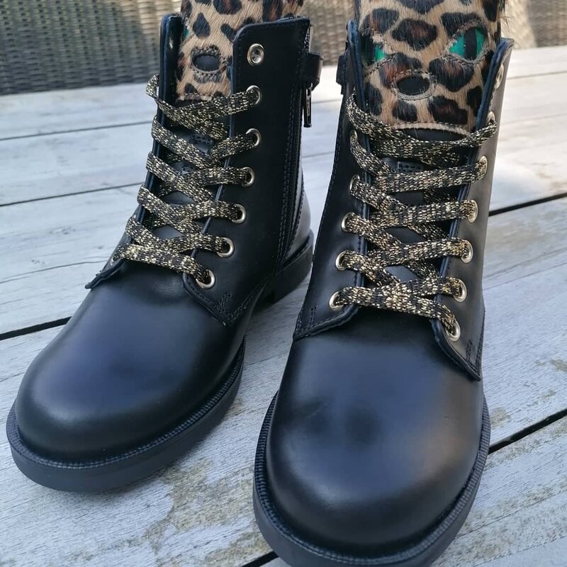 4252 Stones And Bones boots kat zwart