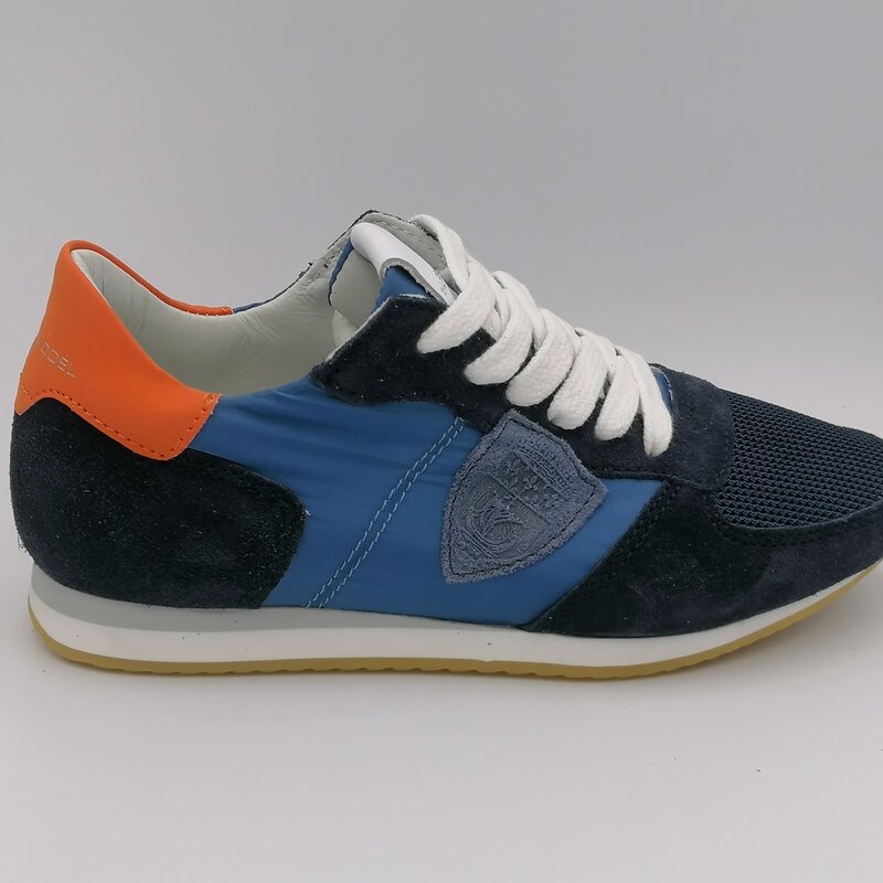 Sneaker blauw oranje