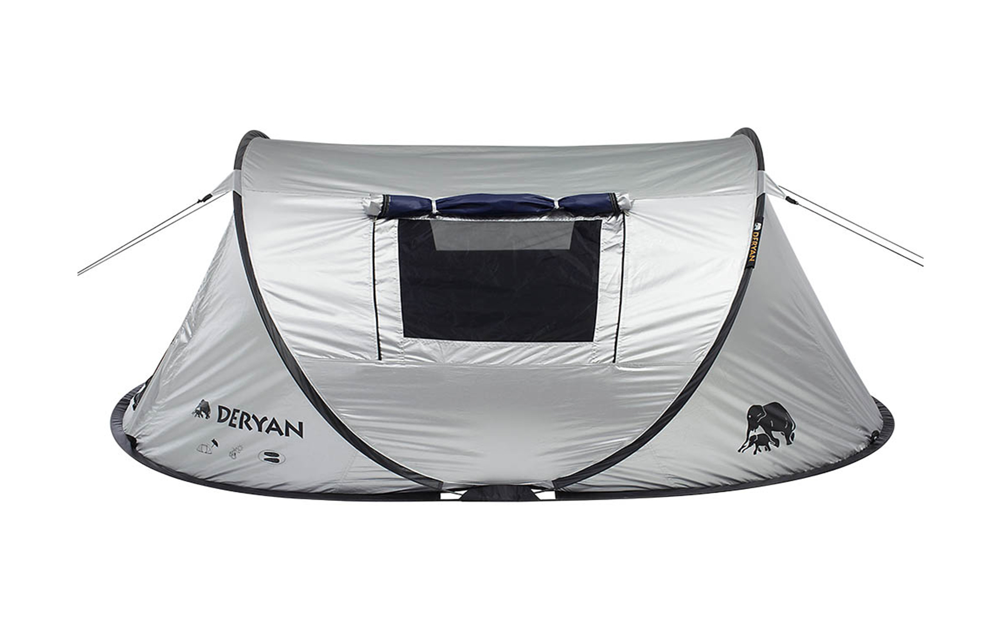 hoofdstuk Gepland Hong Kong DERYAN Dome - Pop Up tent - 2 persoons -Zilver-Anti-UV SPF 50+ - DERYAN