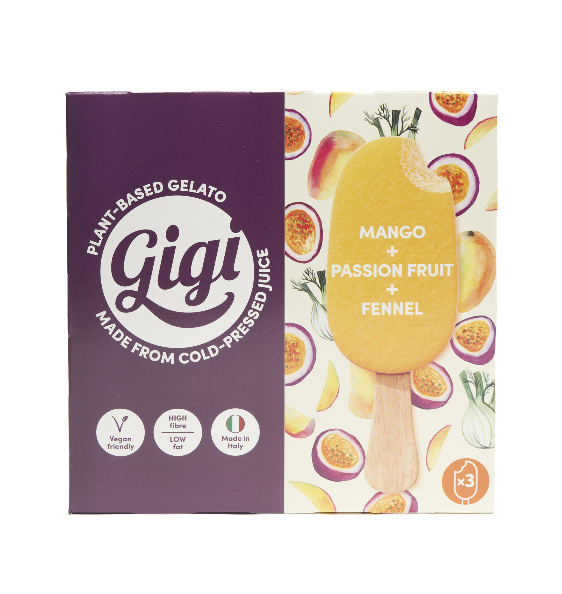 Gigi [V] Ice Cream Multipack Mango, Passion fruit & Fennel