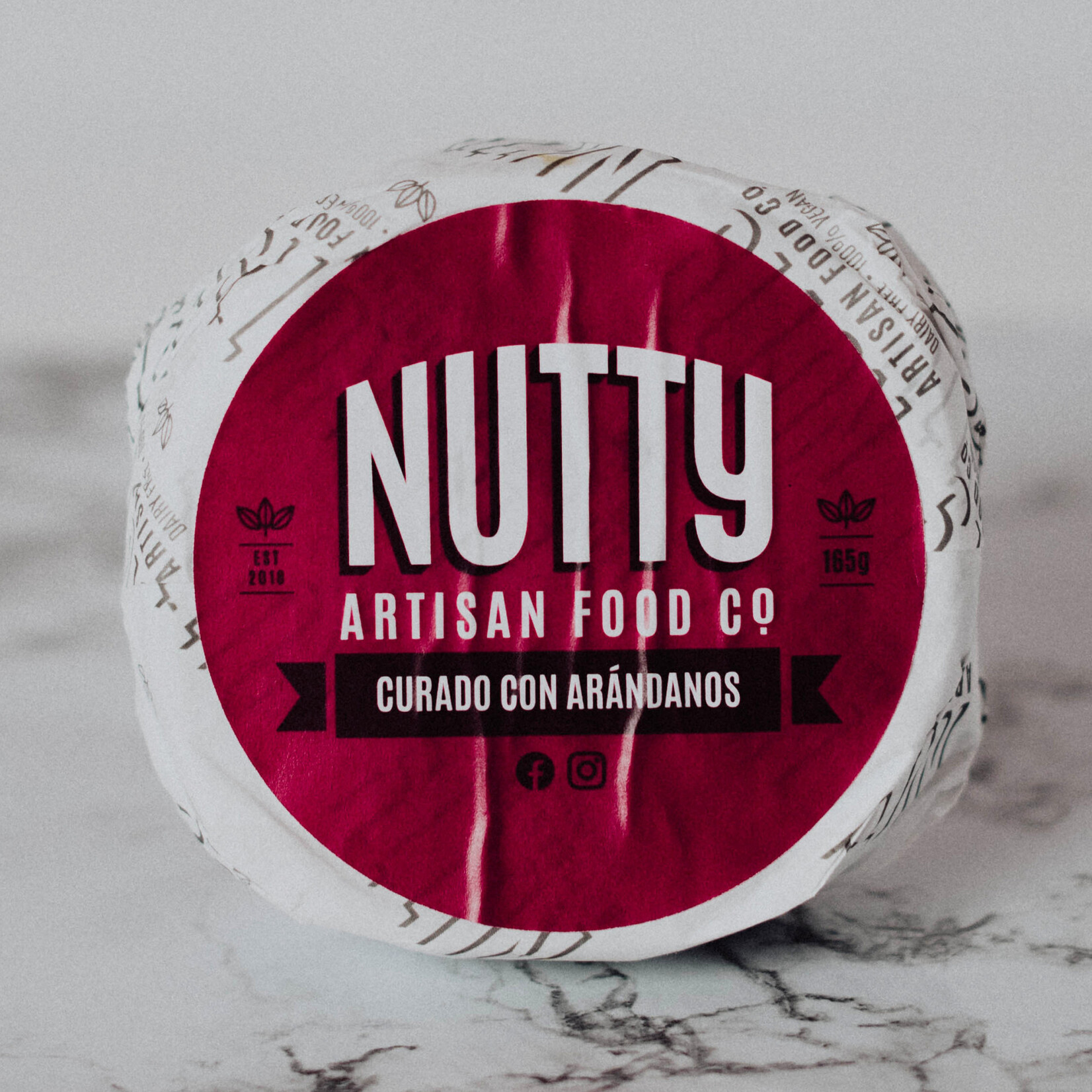 NUTTY Nutty Vegan Semi-Cured Cheese with Cranberries