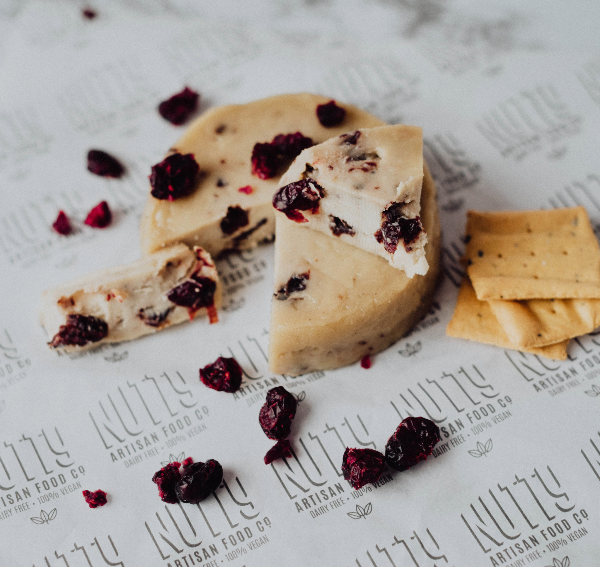 NUTTY [V] Vegan Cheese - Semi-Cured with Blueberries B.B.D 25.04.2024