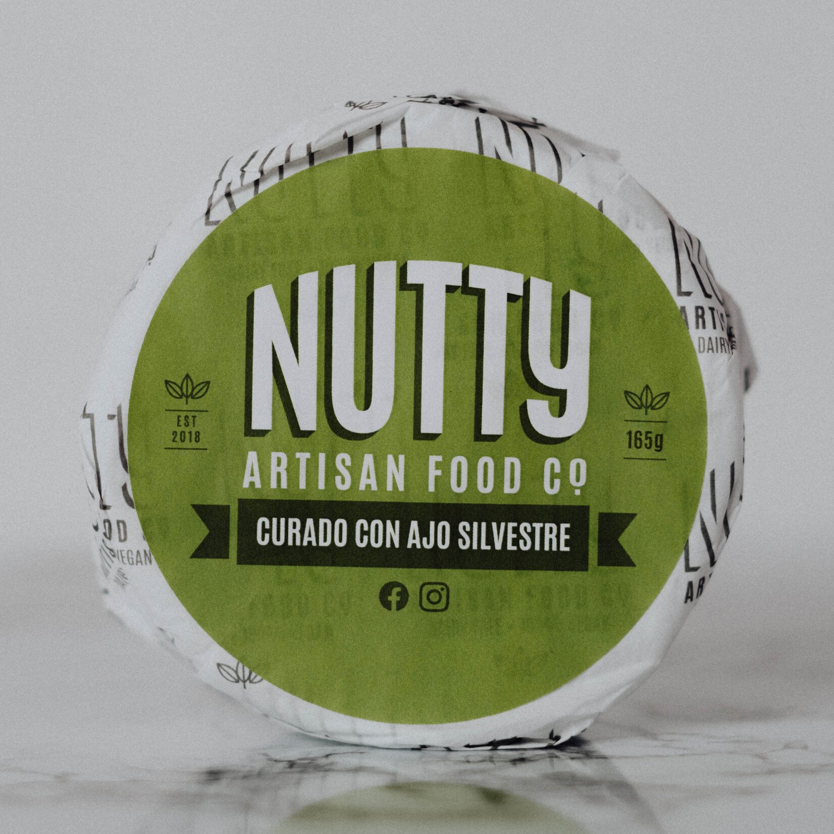 NUTTY Nutty Vegan Cheese - Semi-Cured with Wild Garlic