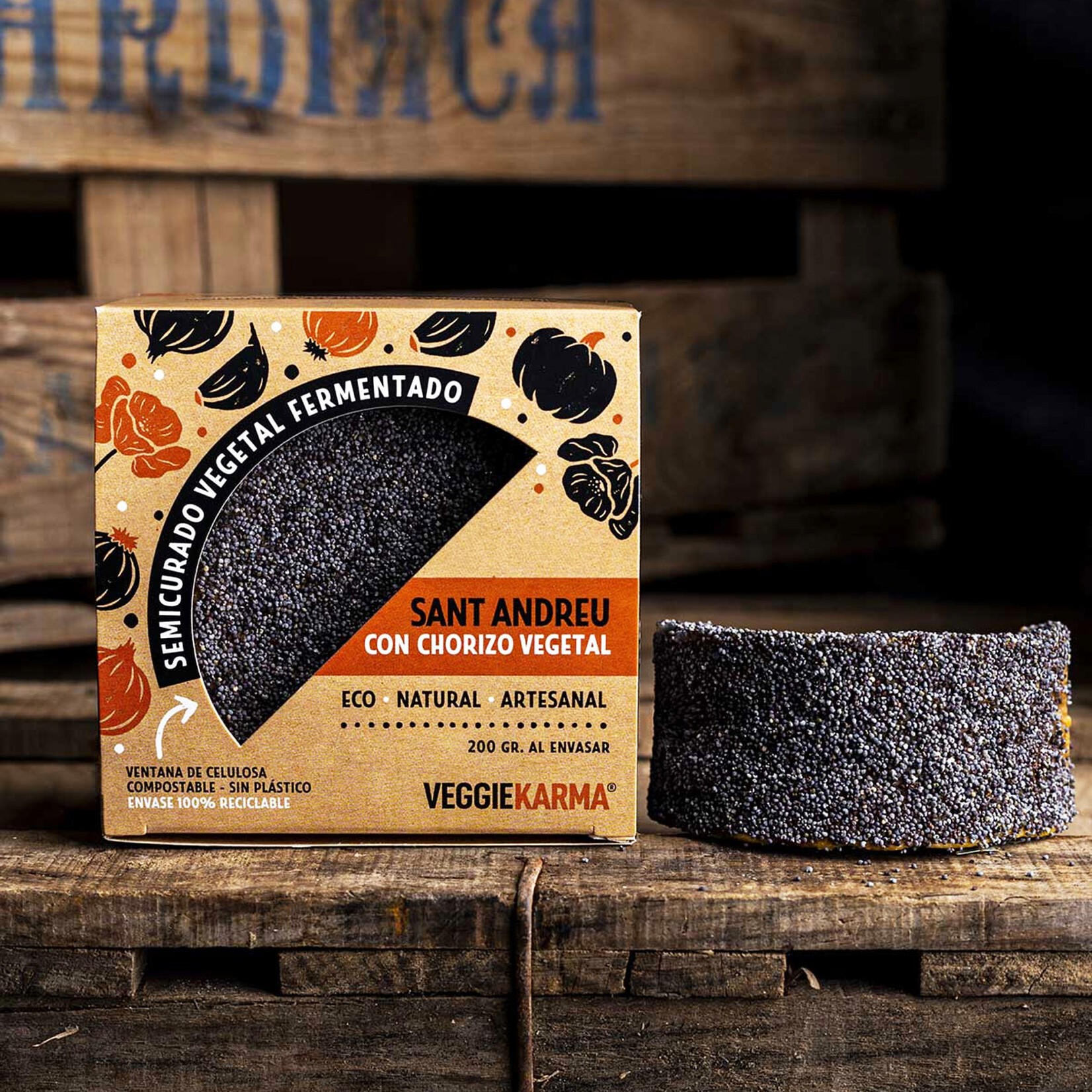 VEGGIE KARMA Veggie Karma Bio Vegan Cheese with plant-based Chorizo  Sant Andreu