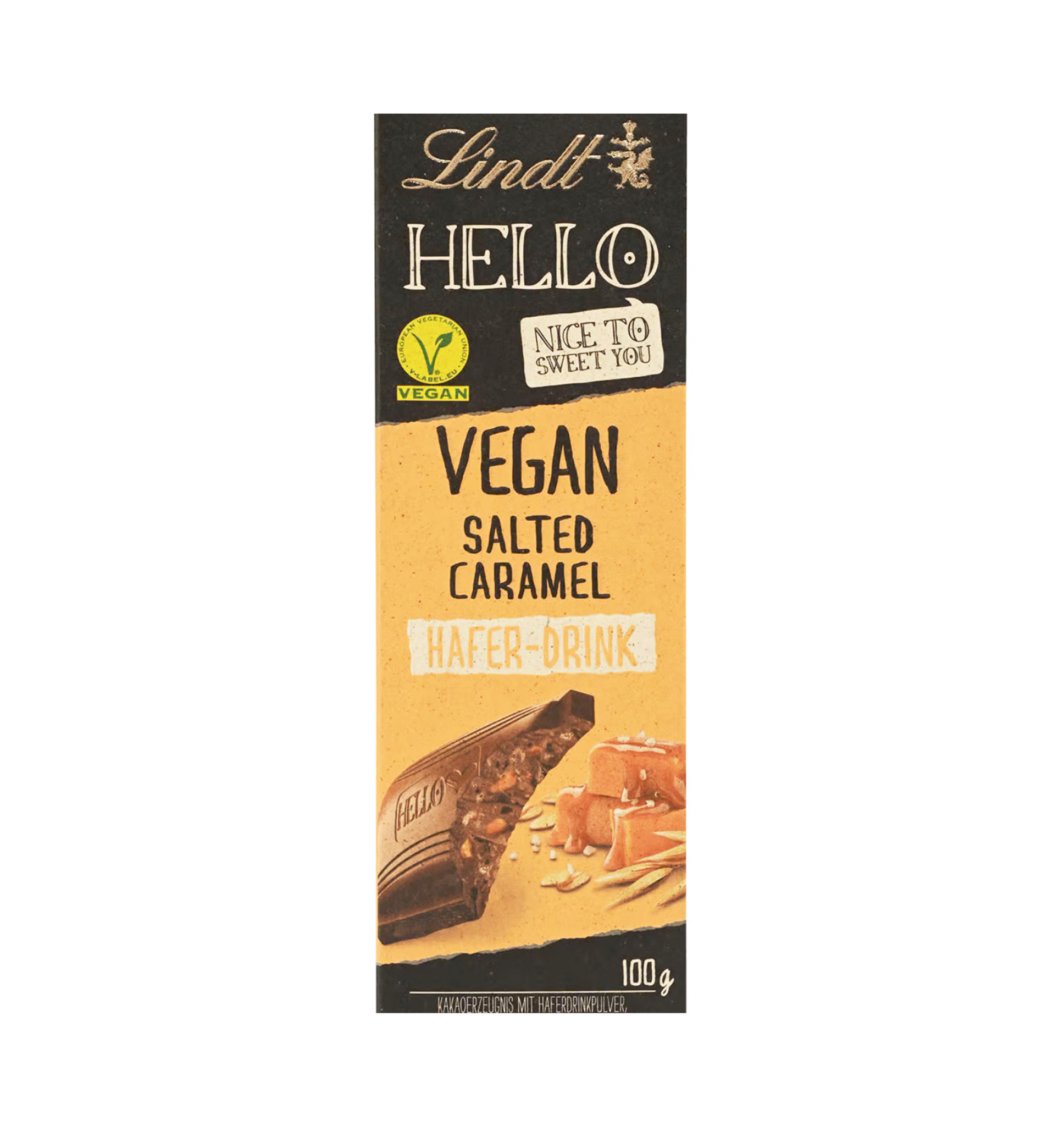 LINDT [V] Vegan Salted Caramel Chocolate Bar