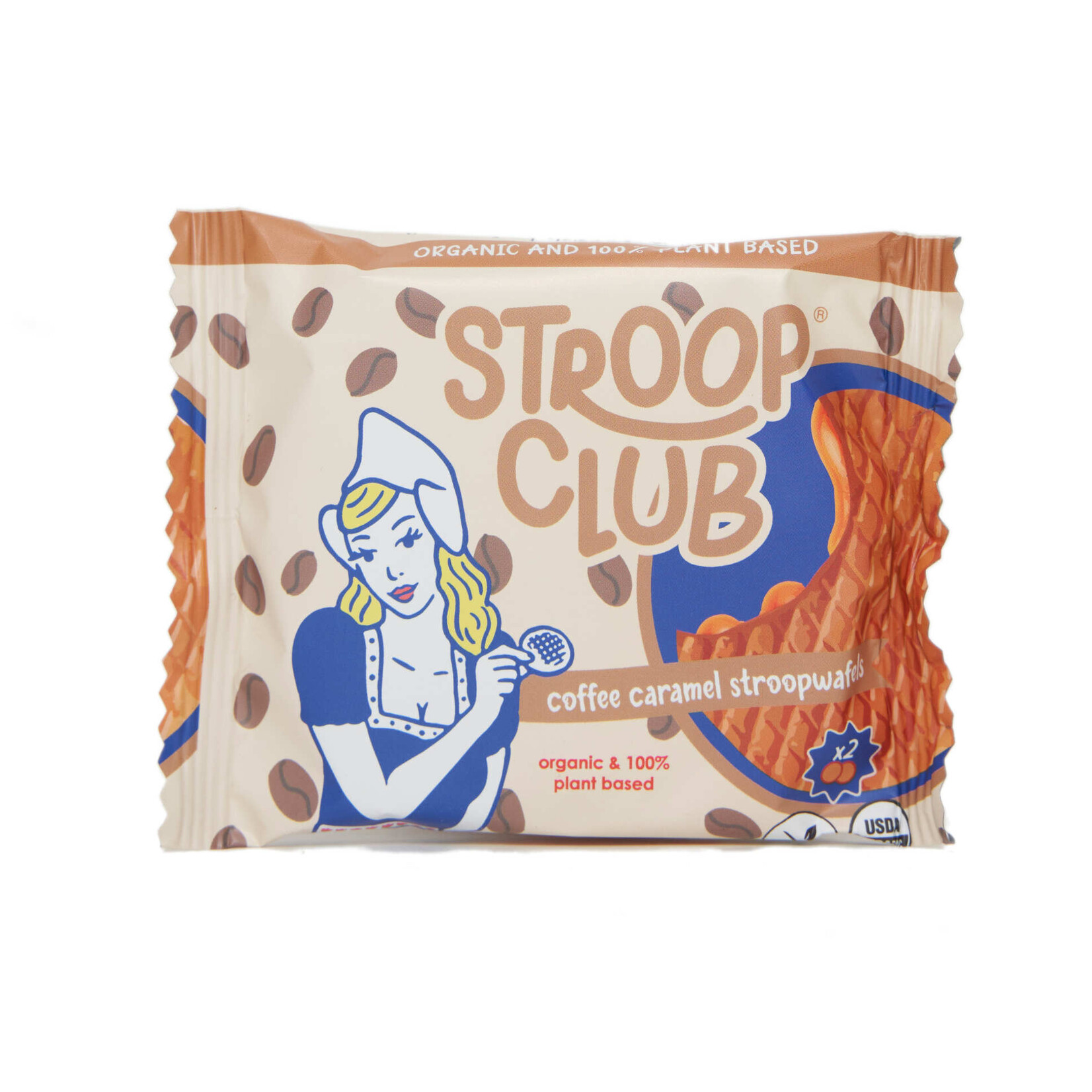 STROOP CLUB Stroop Club Vegan Koffie Karamel Stroopwafel (2 stuks)