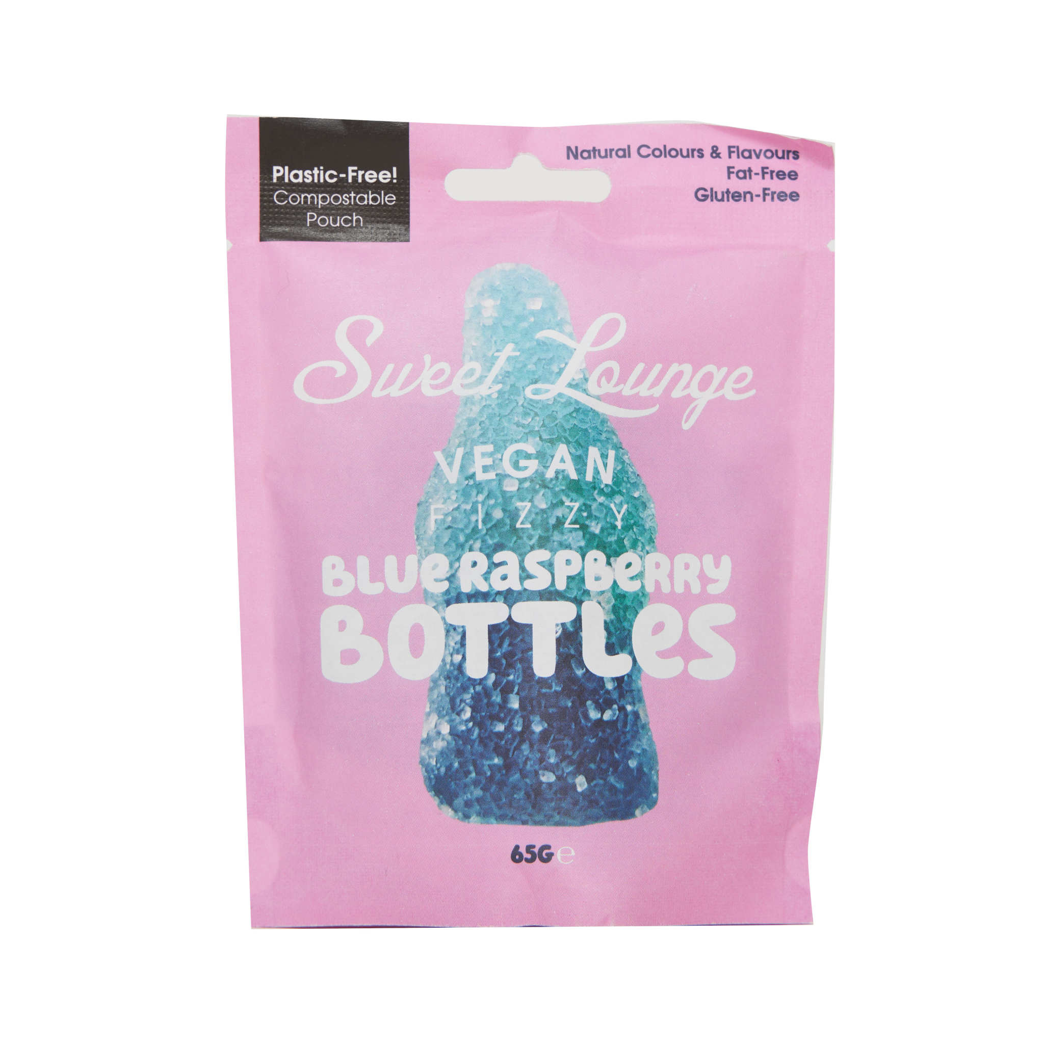 SWEET LOUNGE Vegan Fizzy Blue Raspberry Bottles Gummies