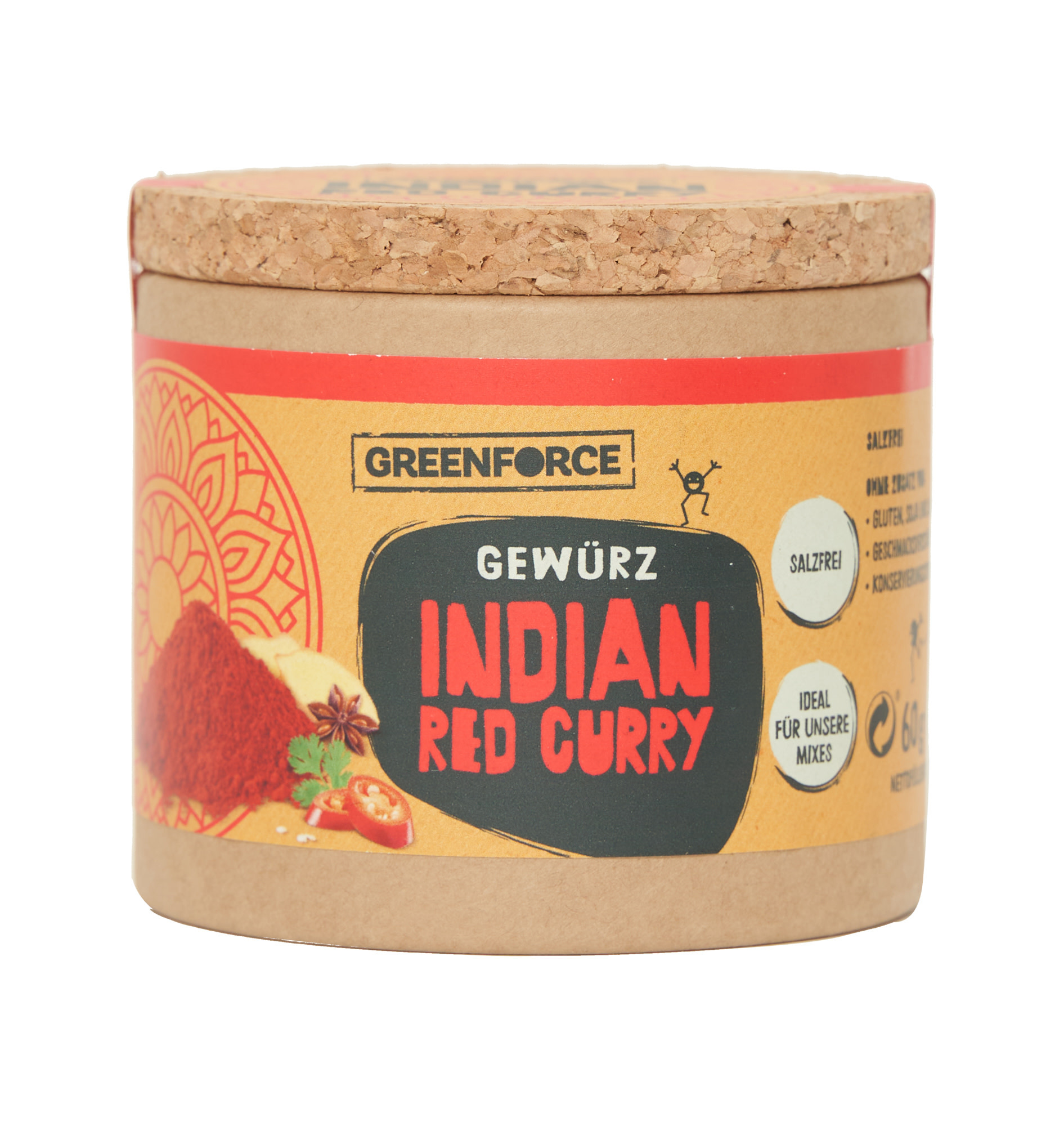 GREENFORCE Vegan Indian Spice - Indian Red Curry perfect for red curries & sauces