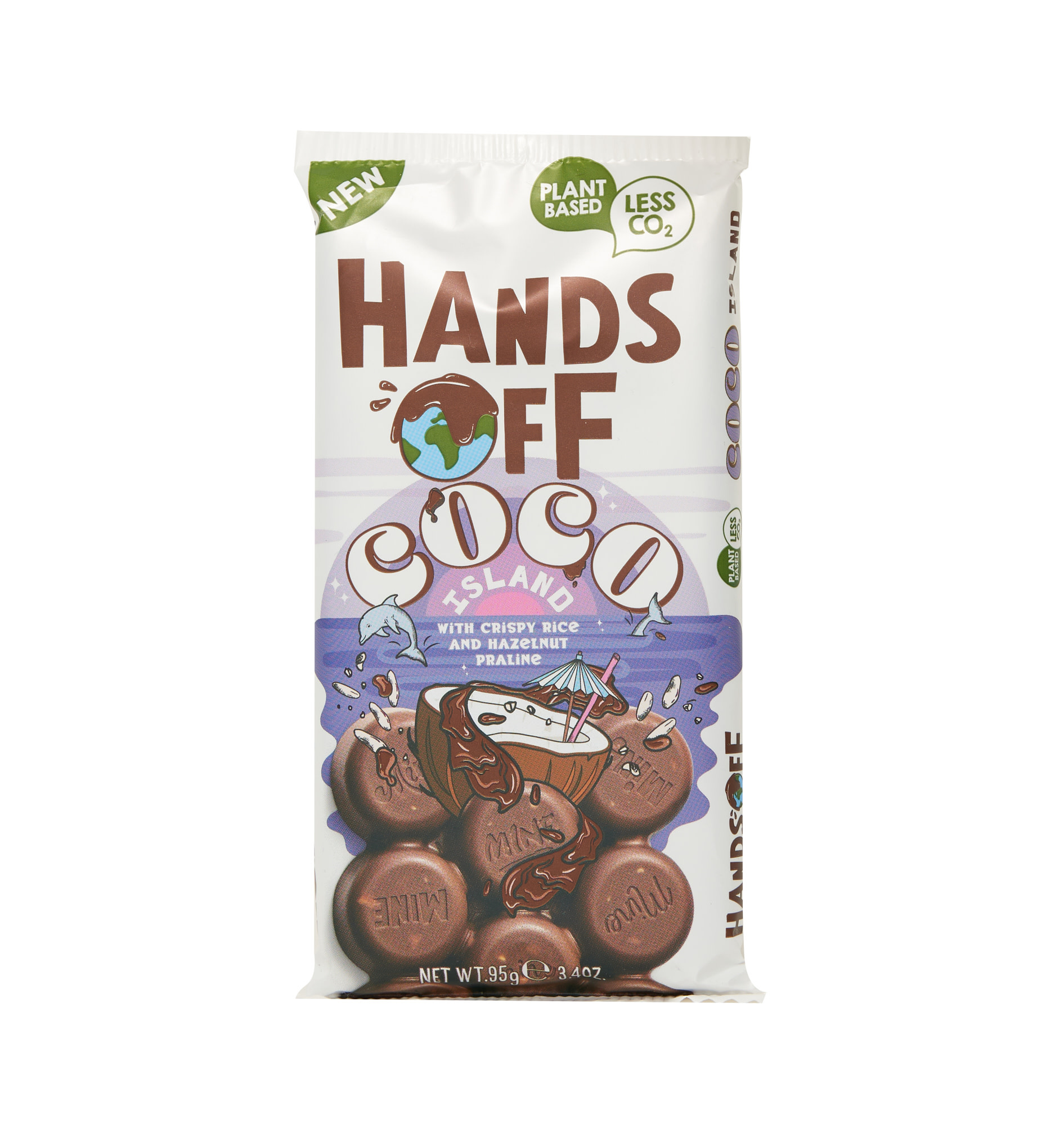 HANDS OFF Hands Off Vegan Coco Island - Crispy Rice & Hazelnut Praline
