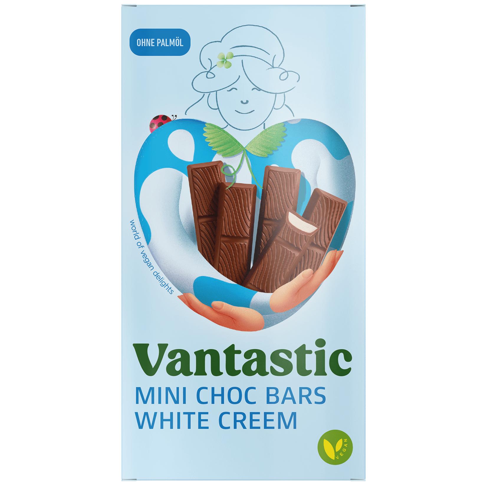 VANTASTIC VANTASTIC Vegan Mini Choc Bars - White Creem