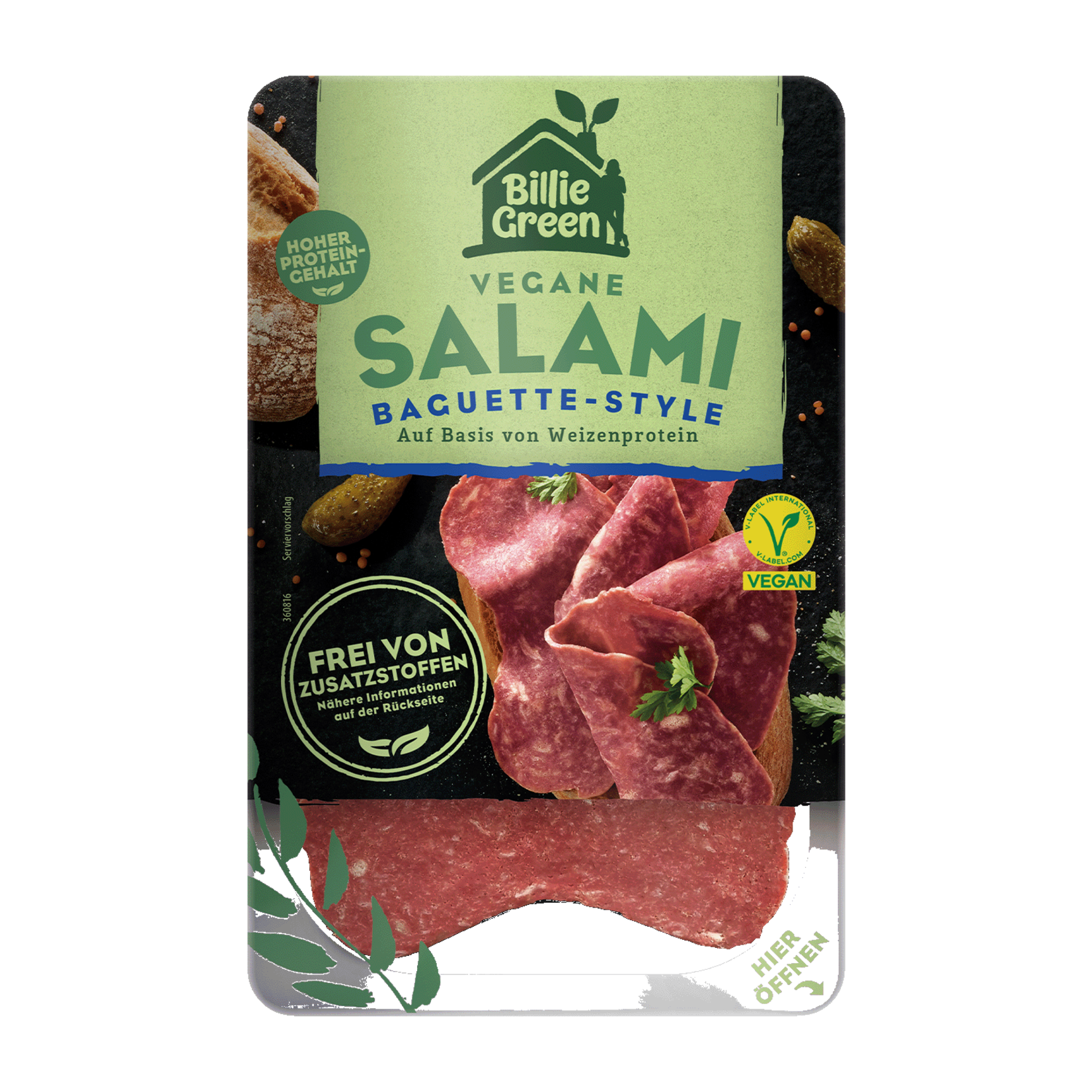 Billie Green Billie Green Vegan Salami Baguette-Style