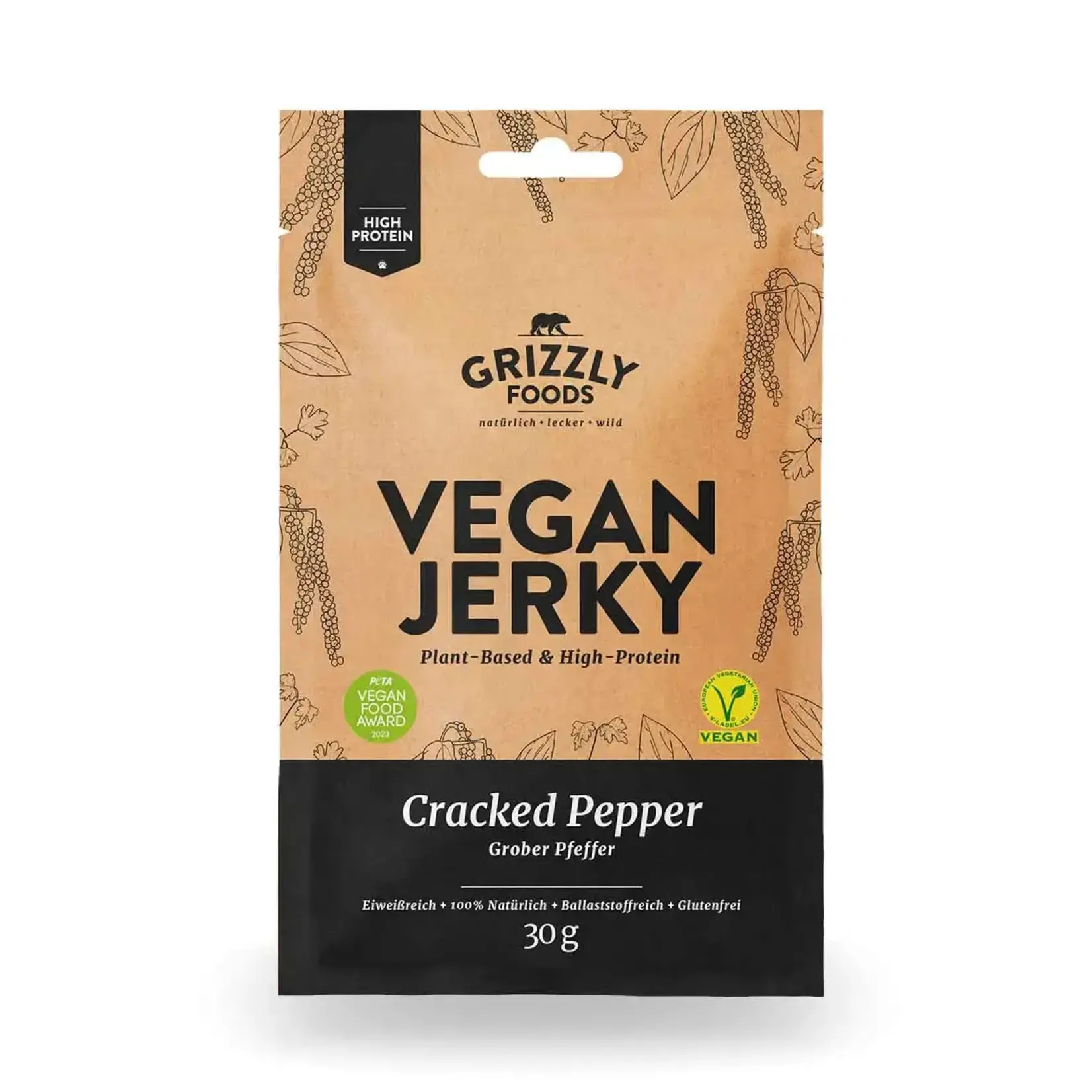 Grizzly Foods Grizzly Foods Vegan Jerky Cracked Pepper