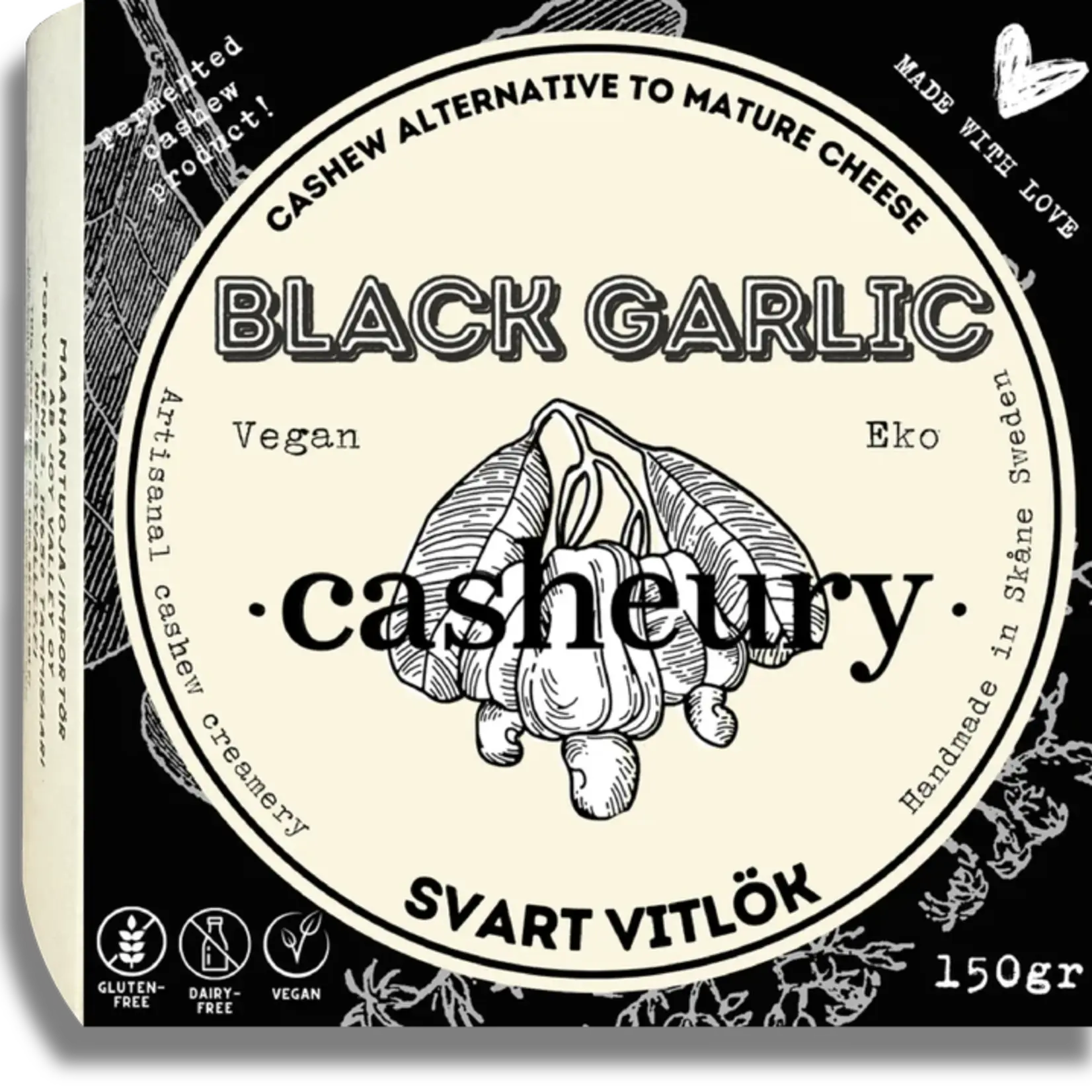 Casheury Casheury Bio Vegan Black Garlic Aged Cheese