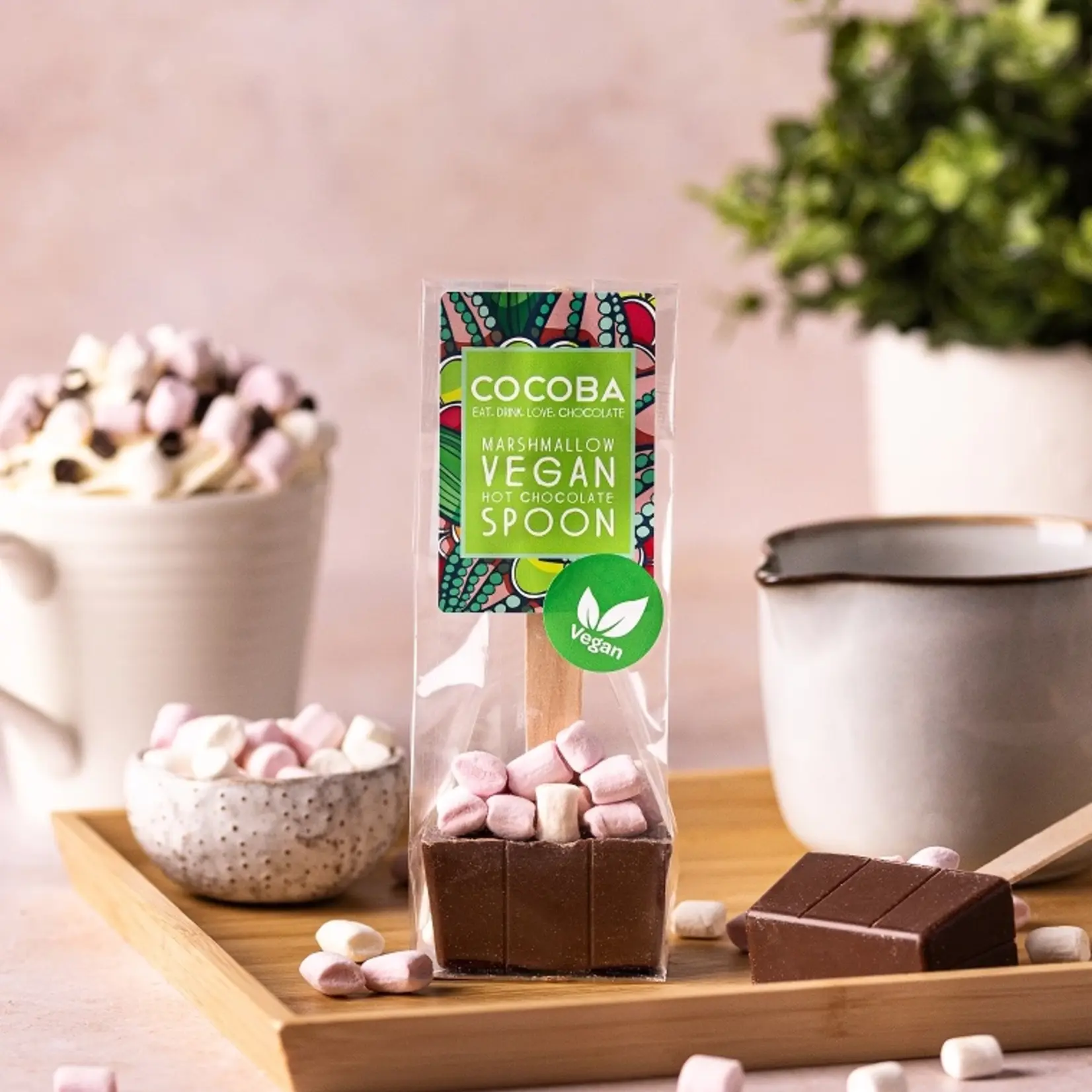 COCOBA [V] Vegan Marshmallow Milk Chocolate Hot Chocolate Spoon