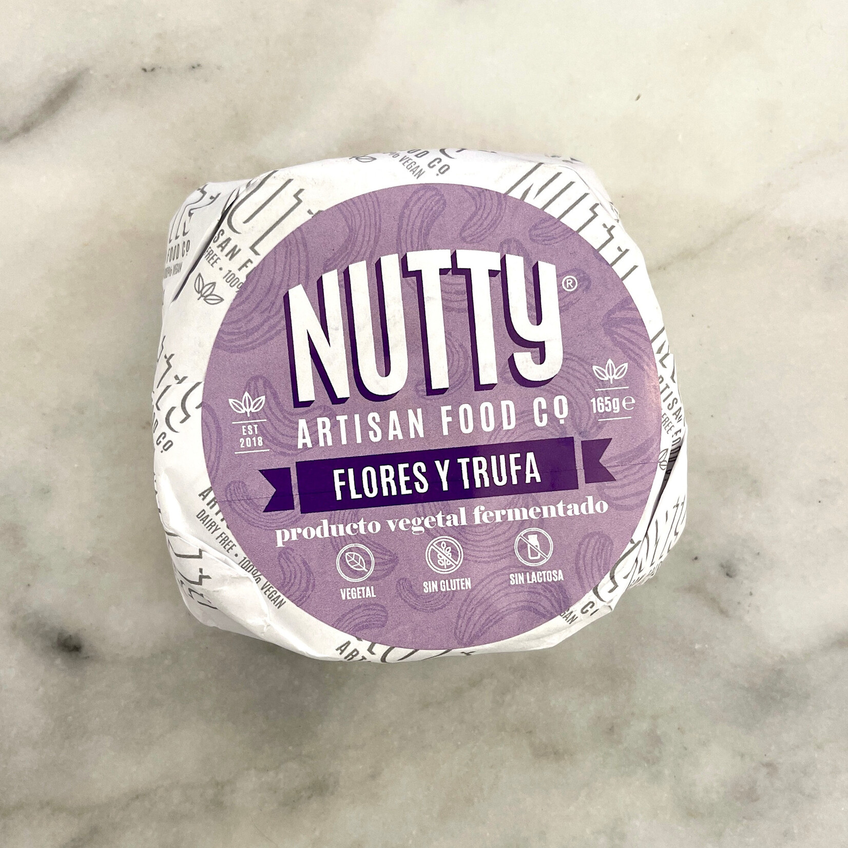 NUTTY Nutty Vegan Semi-Cured Cheese with Flowers