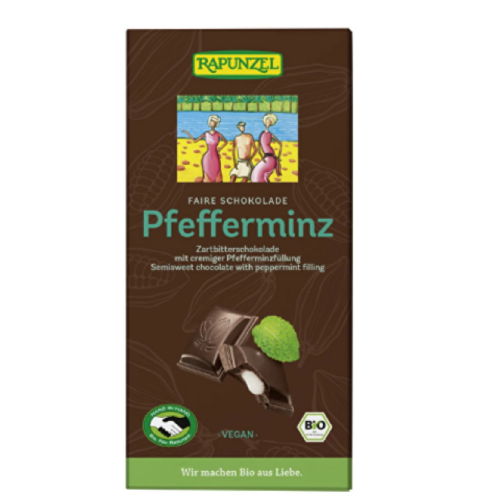 RAPUNZEL RAPUNZEL Bio Vegan Chocolate with Peppermint Filling