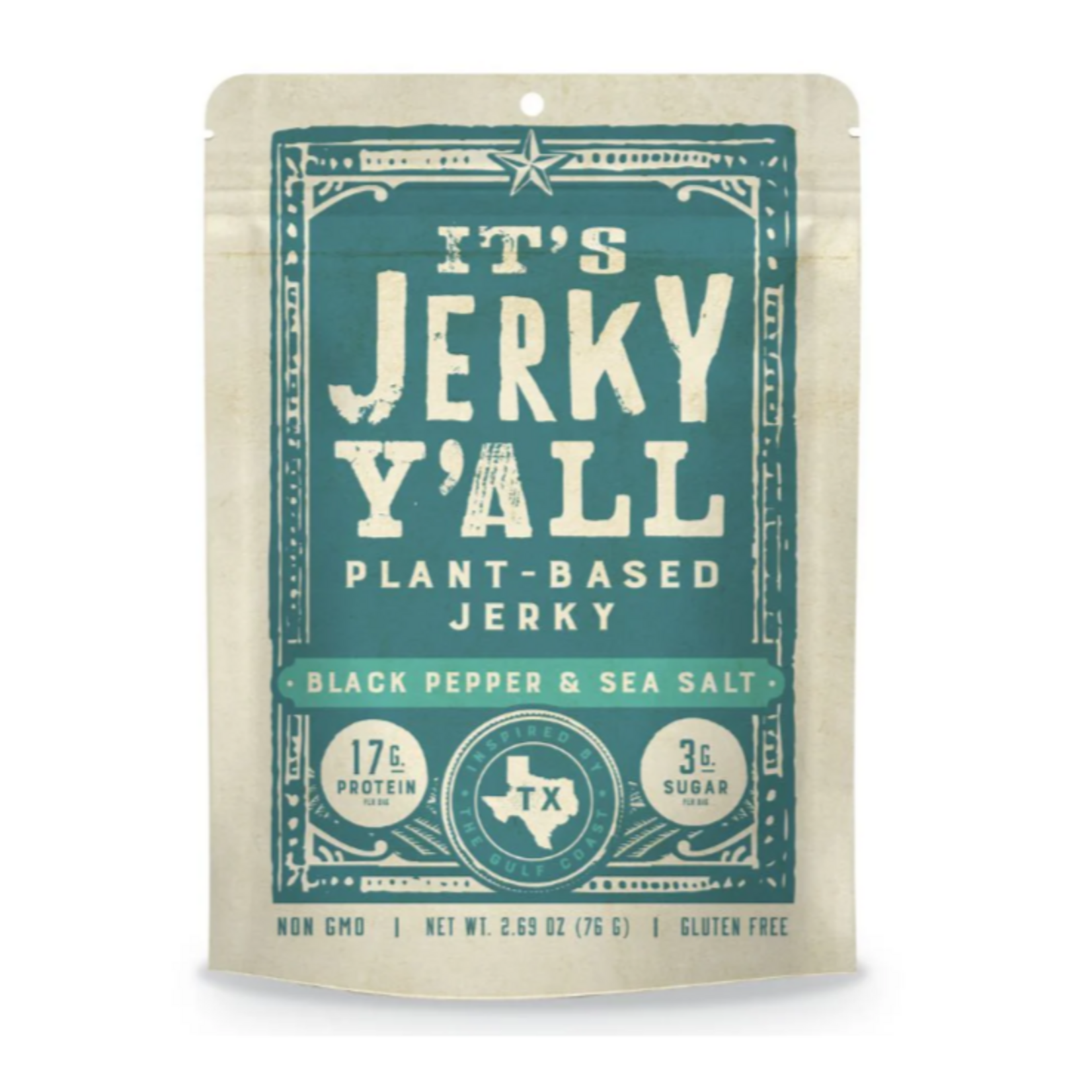 All Y'Alls Foods All Y'Alls Foods Vegan Black Pepper & Sea Salt Plant Based Jerky