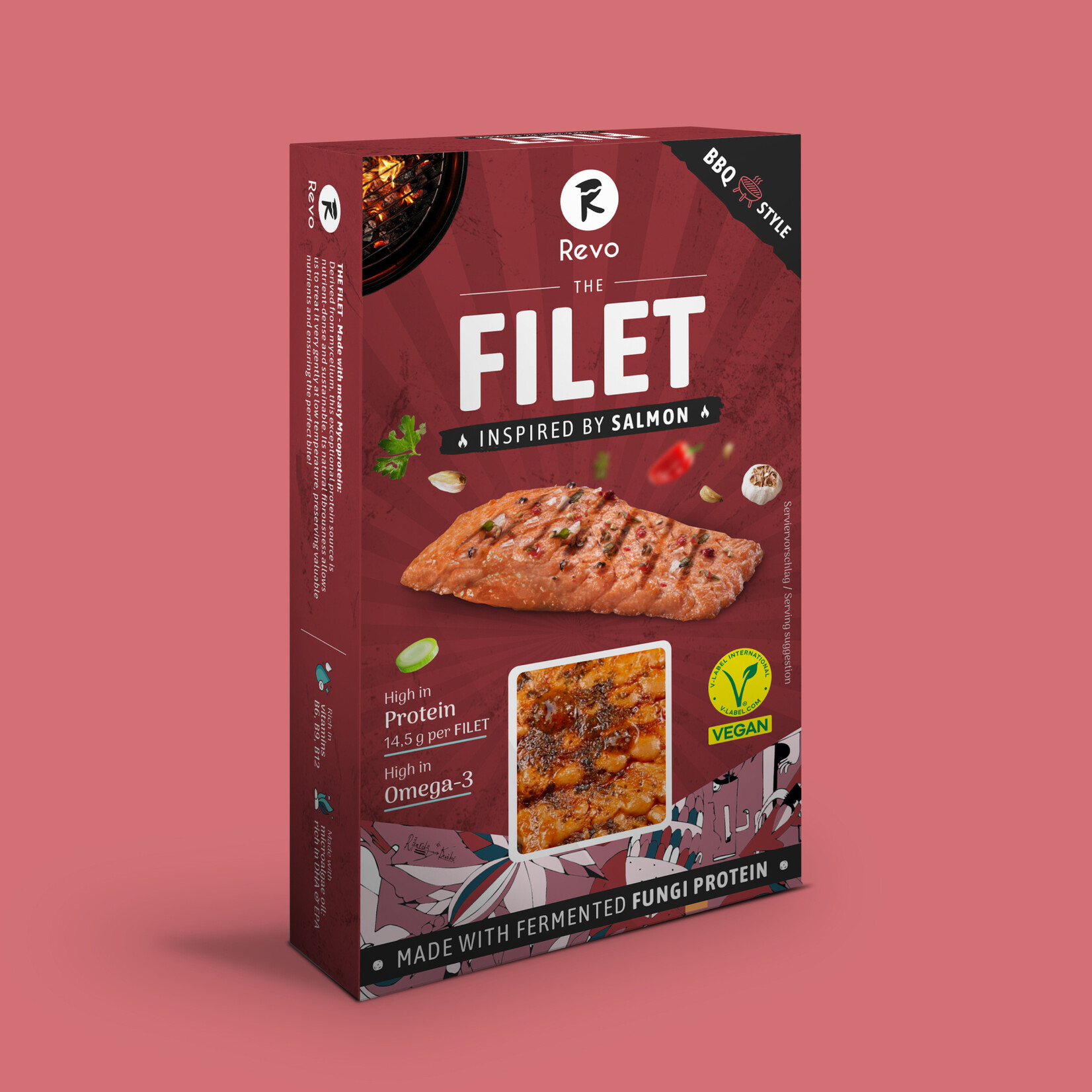 Revo Foods [V]  THE FILET -  Vegan Salmon BBQ Style