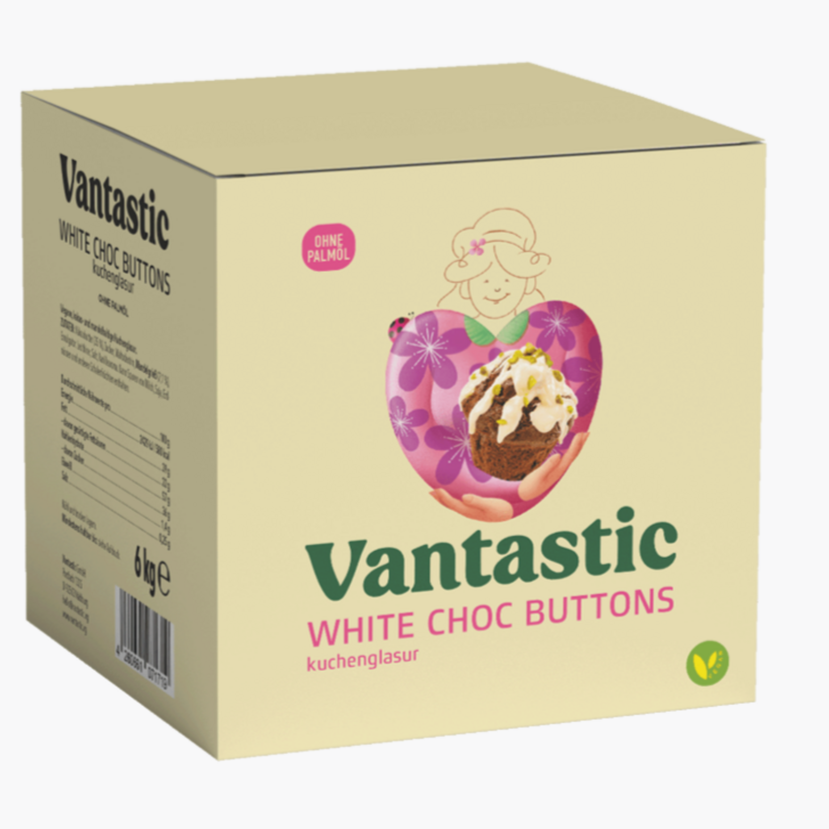 VANTASTIC FOODS [V] White Chocolate Buttons (6 KGS)