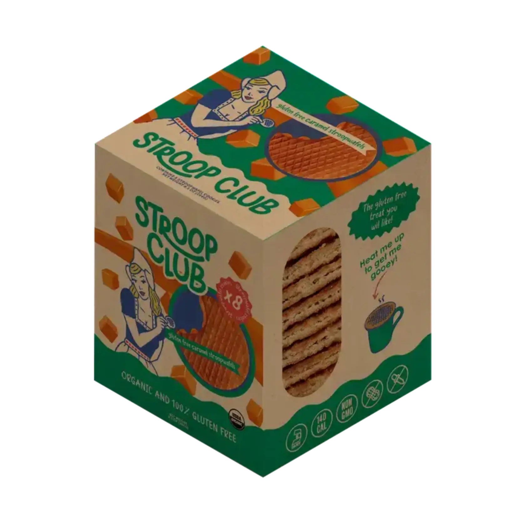 STROOP CLUB [V] BIO Gluten Free Traditional Caramel Stroopwafel 8-packs |