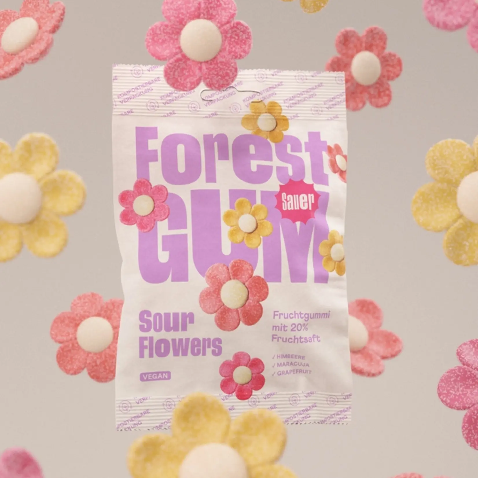 FOREST GUM [V]   Fruchtgummi Sour Flowers