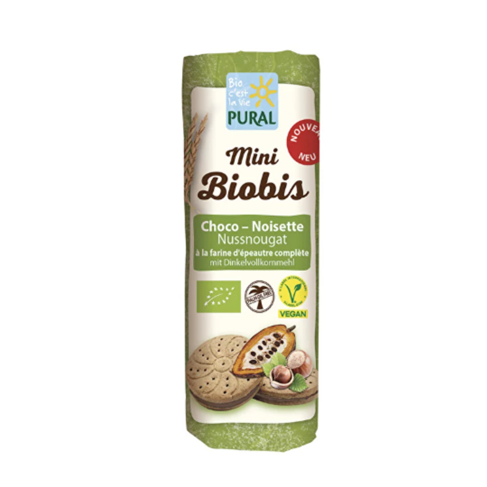PURAL [V] Mini Biobis Spelt Biscuits with Nut Nougat