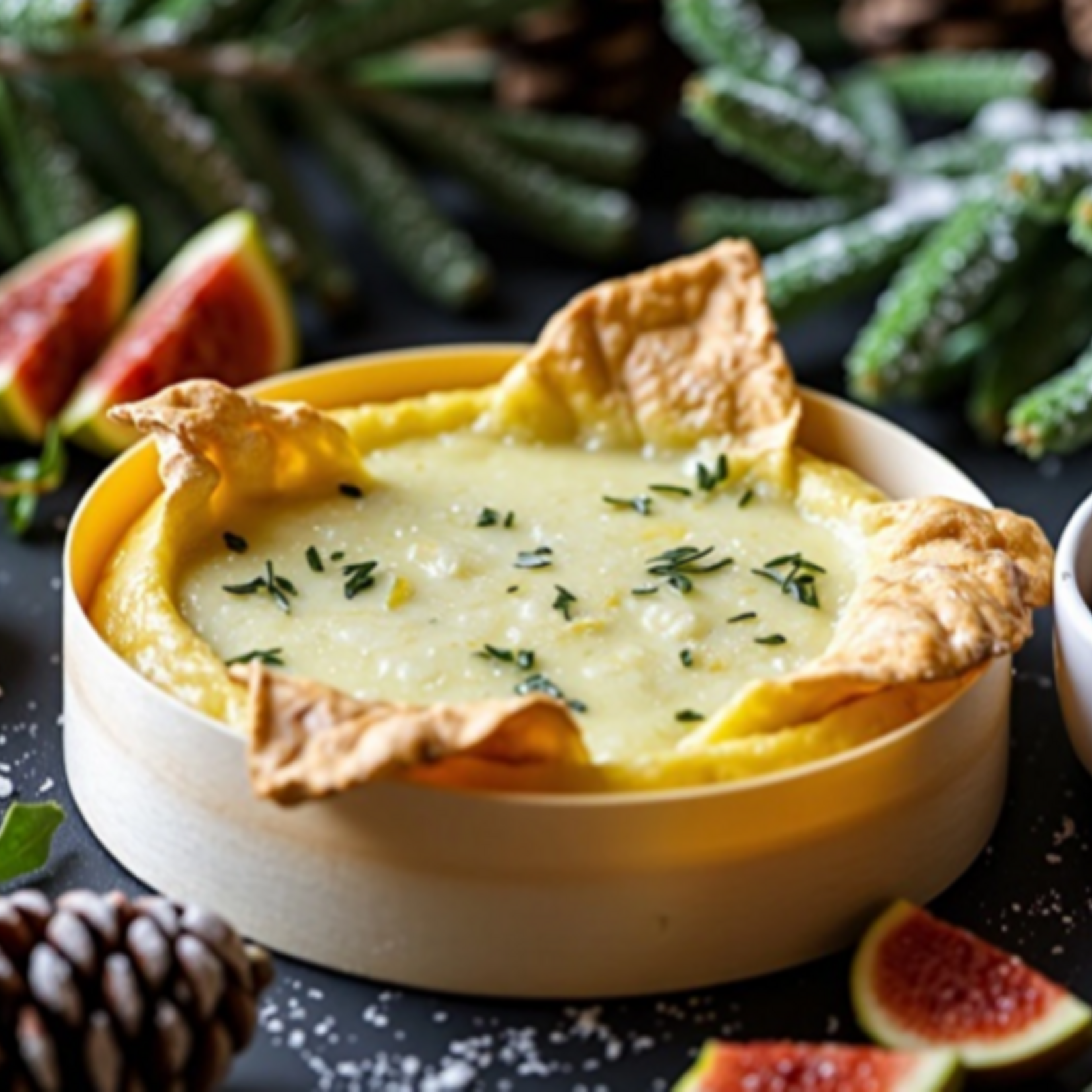 [V] Creamy Oven Melt Herbs - with Fig Mustard Sauce - Alternative to Oven Cheese