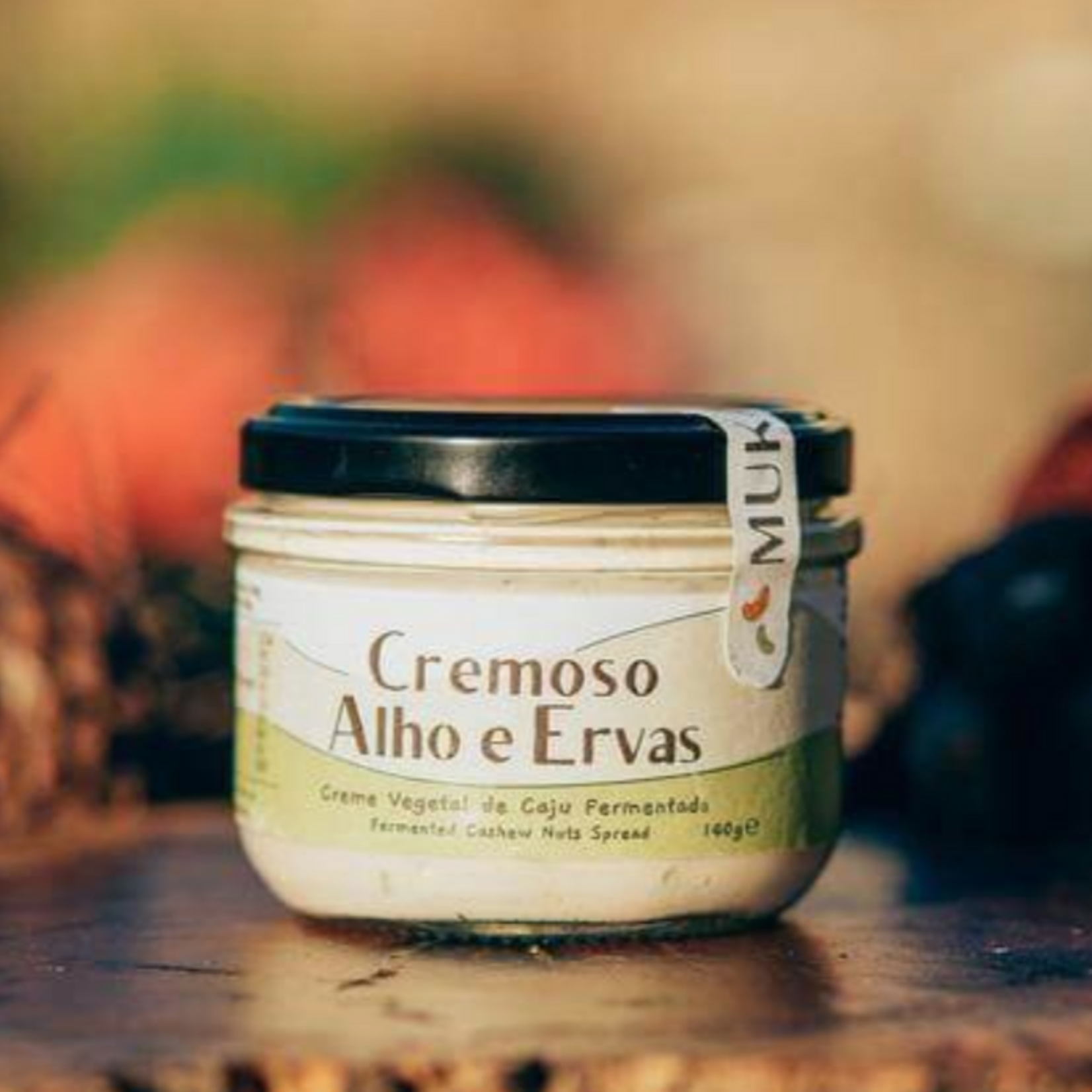 MUKA [V] Creamy Garlic and Herbs BIO -Cashew Based Vegan Cream Cheese
