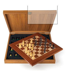 Manopoulos  Schaakspel handgemaakt Mahonie  met Staunton schaakstukken