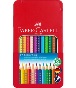 Faber-Castell Kleurpotlood grip metalen etui 12 stuks