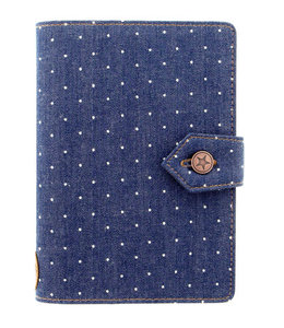 Filofax FILOFAX ORG PERSONAL DENIM DOTS INDIGO