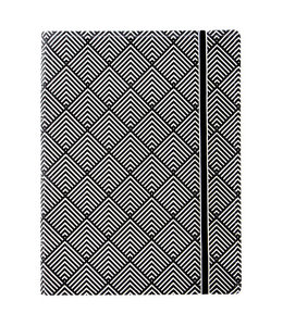 Filofax FILOFAX NOTEBOOK IMPRESSIONS BLACK/WHITE DECO A5