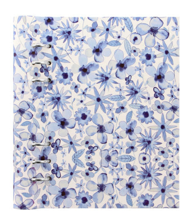 Filofax A5 Patterned  Clipbook  Indigo Floral