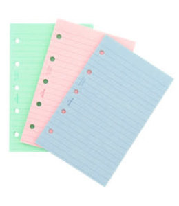 Filofax FILOFAX ORG UND MINI FASHION COLOURED RULED NOTEPAPER