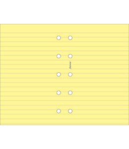 Filofax FILOFAX ORG UND MINI YELLOW RULED NOTEPAPER