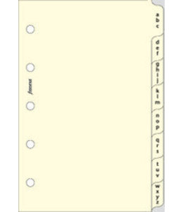 Filofax FILOFAX ORG UND MINI COTTON CREAM A-Z INDEX 3 LETTERS