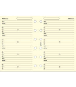 Filofax FILOFAX ORG UND POCKET COTTON CREAM NAME, ADDRESS, EMAIL, T