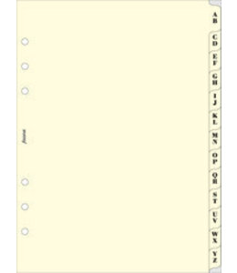 Filofax Filofax ORG UND A5 A-Z INDEX CREAM 2 LETTERS PER TAB
