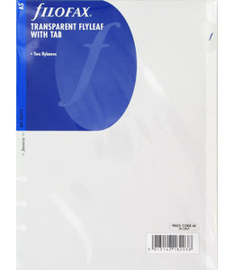 Filofax Filofax ORG UND A5 TRANSPARENT FLYLEAF WITH TAB